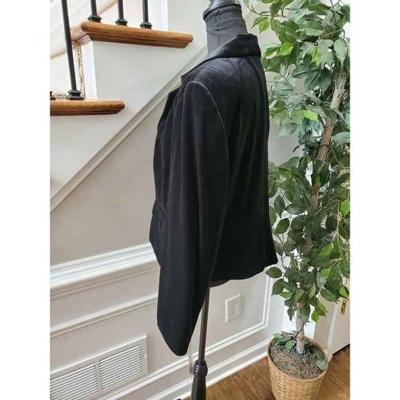 Daisy Fuentes Women's Black Polyester Long Sleeve One Buttons Fitted Blazer XL - Picture 4 of 16